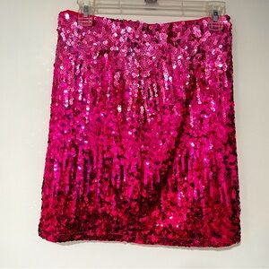 Life Of the Party! Hot pink sequin mini skirt size: Large